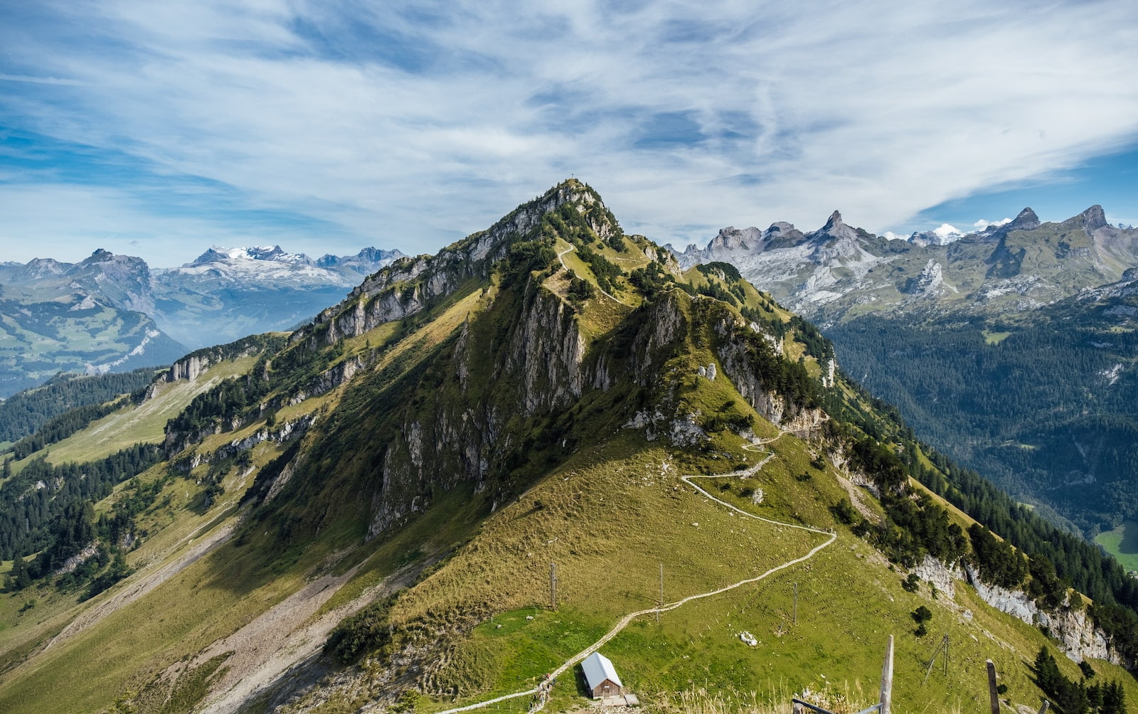 aerial photography of mountain